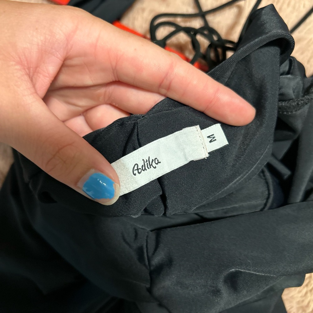 Adika Black Ruched Mini Dress - Picture 2 of 3